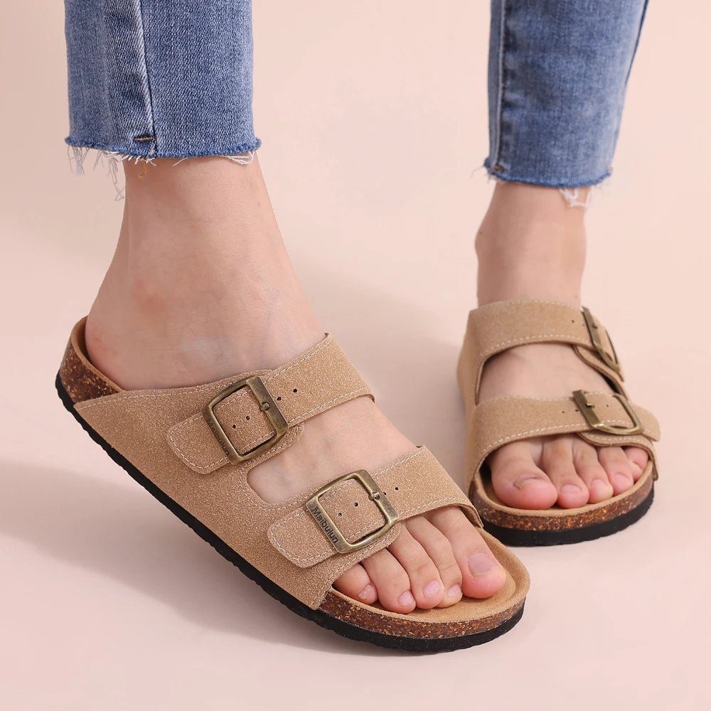 Gisela - Orthopedische kurksandalen met verstelbare bandjes voor dames