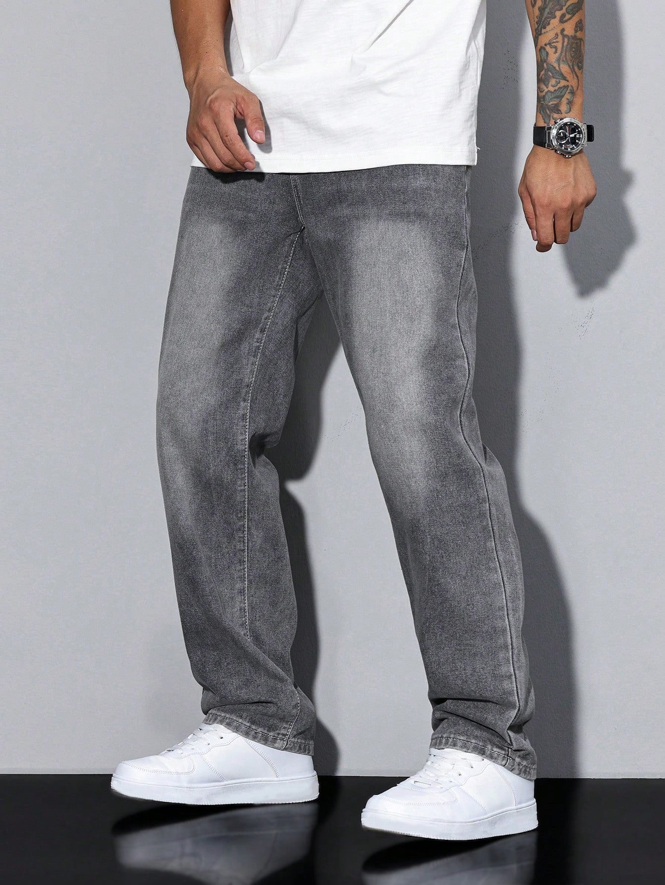 Heren Casual Jeans Met Relaxte Pasvorm