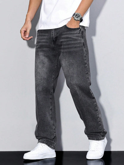 Heren Casual Jeans Met Relaxte Pasvorm