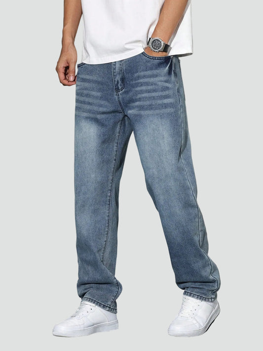Heren Jeans Met Rechte Pijp En Regular Fit
