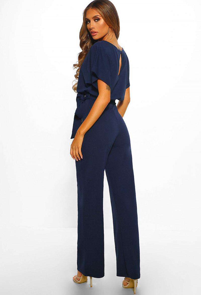 Elegante Jumpsuit Voor Vrouwen Met Hoge Taille Pasvorm