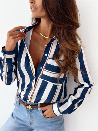 Catherine - Luxueuze satijnen zebraprint blouse