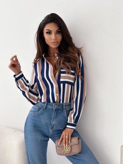 Catherine - Luxueuze satijnen zebraprint blouse