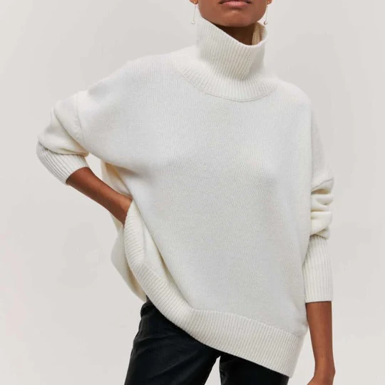 Zachte Dames Winter Coltrui Met 3/4 Mouwen