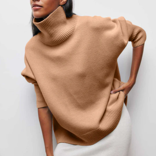 Zachte Dames Winter Coltrui Met 3/4 Mouwen