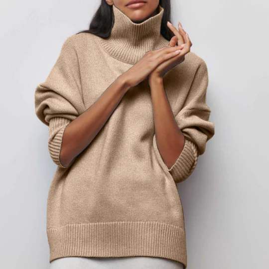 Zachte Dames Winter Coltrui Met 3/4 Mouwen