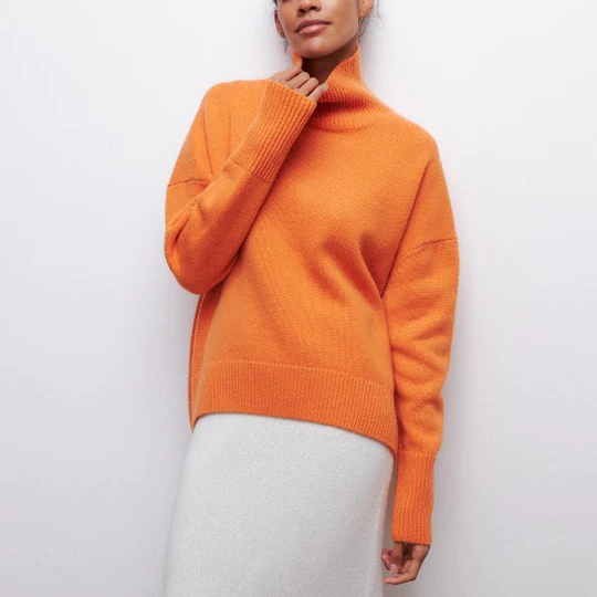 Zachte Dames Winter Coltrui Met 3/4 Mouwen