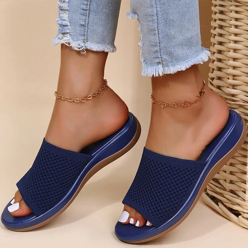 Jacqueline - Ademende Mesh Slip-On Sandalen Voor Vrouwen