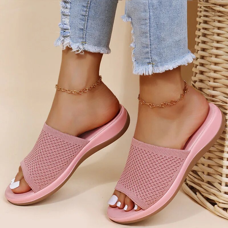 Jacqueline - Ademende Mesh Slip-On Sandalen Voor Vrouwen