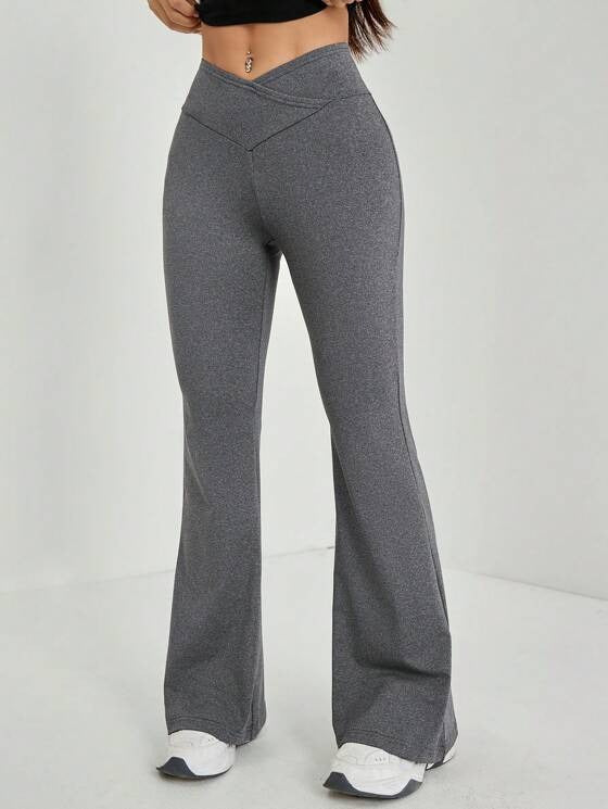 Agafia - Broek met hoge taille en gekruiste pijpen voor dames