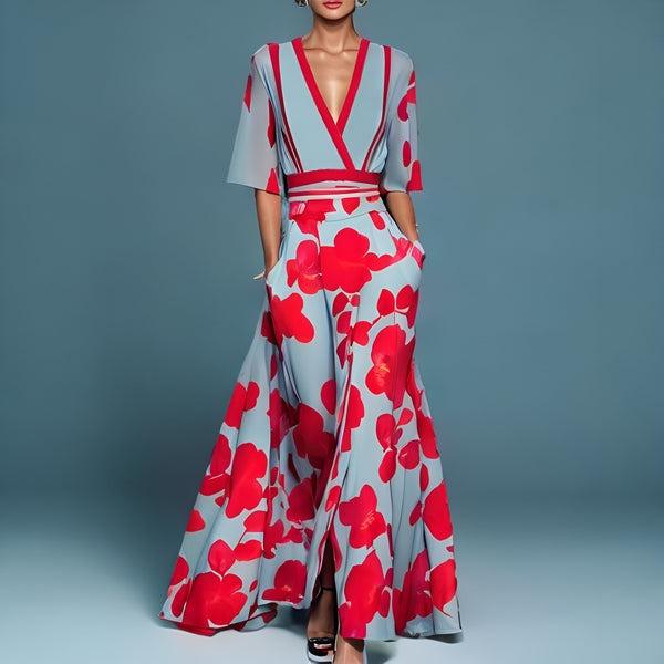 Angelika - Soepel vallende Maxi jurk met bloemenprint voor dames