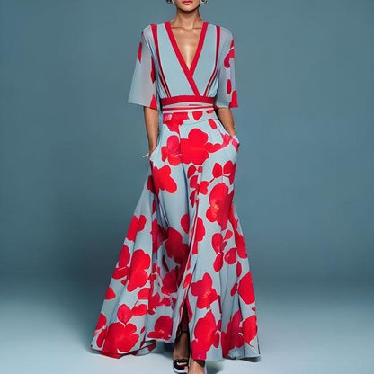 Angelika - Soepel vallende Maxi jurk met bloemenprint voor dames