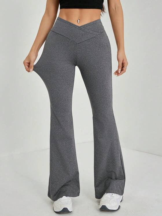 Agafia - Broek met hoge taille en gekruiste pijpen voor dames