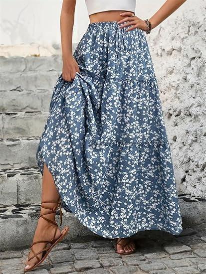 Alyssa - Bloemetjes Maxi Rok voor dames