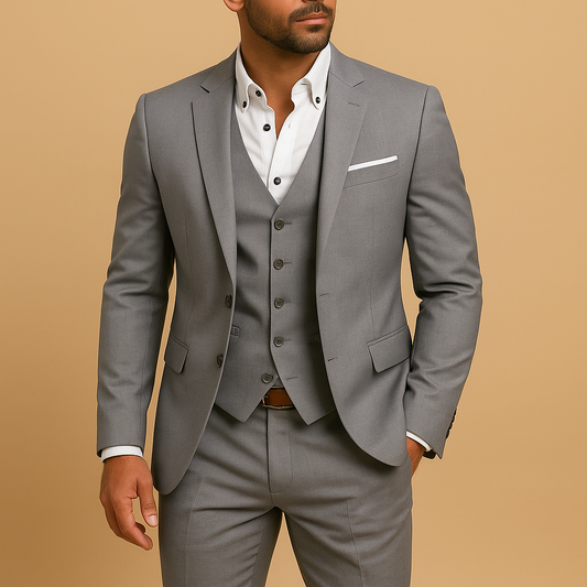 Herenpak Slim Fit 3 Delige Set Blazer Gilet en Pantalon