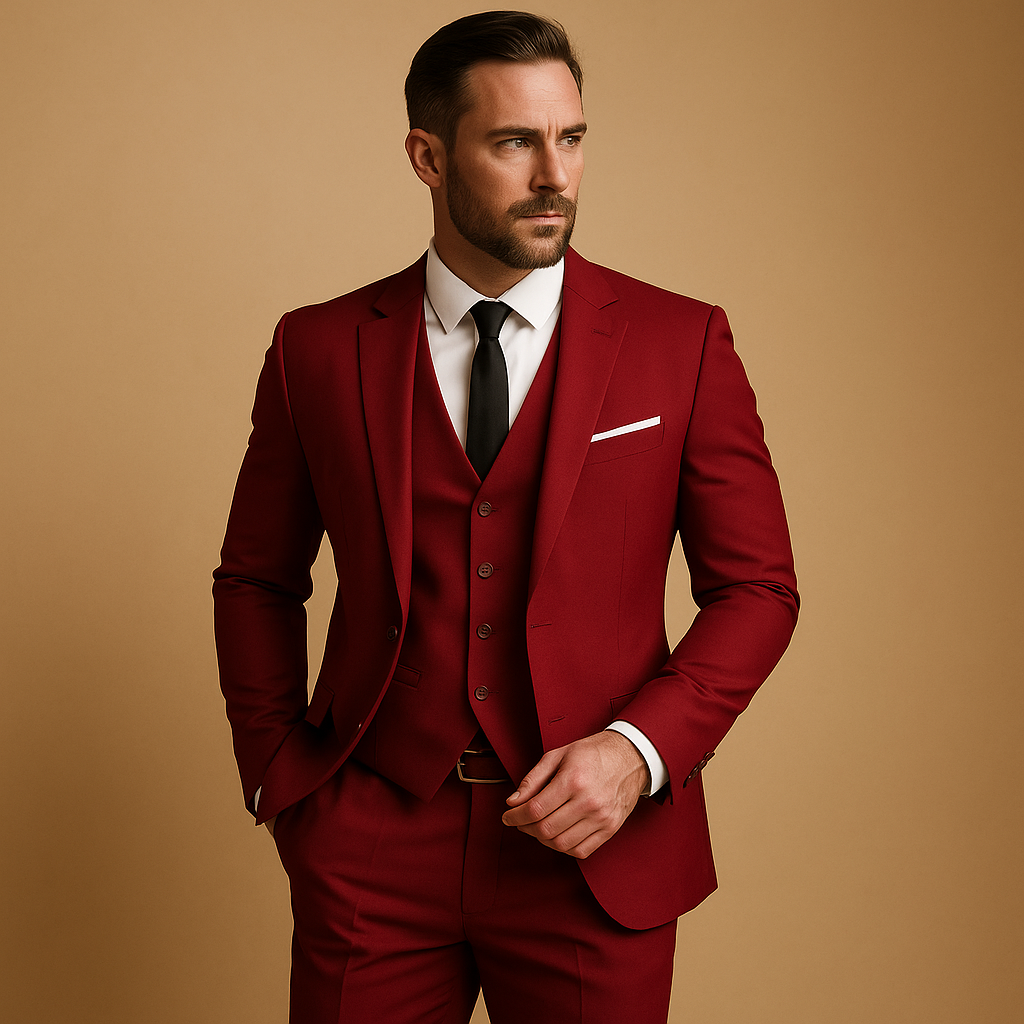 Herenpak Slim Fit 3 Delige Set Blazer Gilet en Pantalon