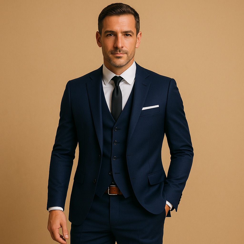Herenpak Slim Fit 3 Delige Set Blazer Gilet en Pantalon