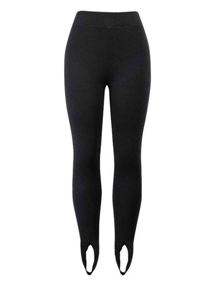 Clara - Comfortabele Rib Legging met Band onder de Voet voor Dames