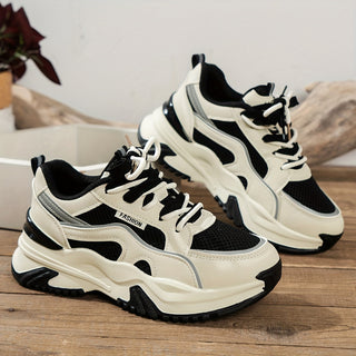 Josefien - Stijlvolle Sneakers met plateauzool en mesh inzet