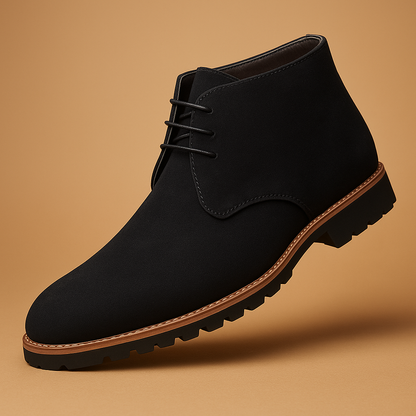 Zakelijke Enkelhoge Schoenen met Veter Leerlook Gripzool voor Heren