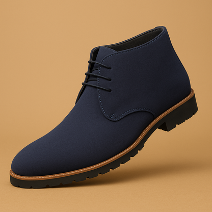 Zakelijke Enkelhoge Schoenen met Veter Leerlook Gripzool voor Heren