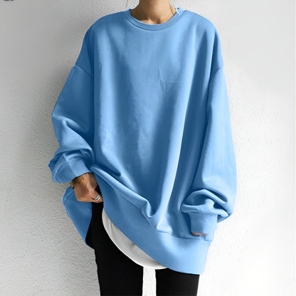 Casual Oversized Sweater met Ronde Hals voor Vrouwen