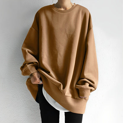 Casual Oversized Sweater met Ronde Hals voor Vrouwen