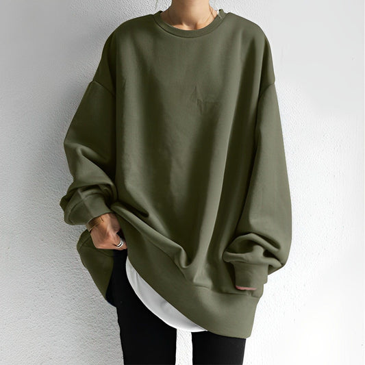 Casual Oversized Sweater met Ronde Hals voor Vrouwen