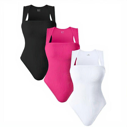 Ayva – Corrigerende Bodysuit met Brede Bandjes voor Dames - 3-PACK