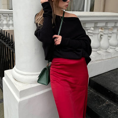 Fanni - Off-Shoulder Kasjmier Trui voor dames