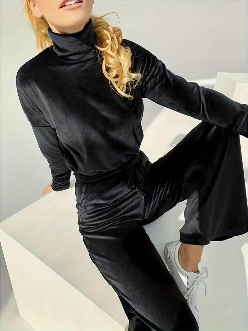 Birthe – Velours Huispak met Col voor Dames