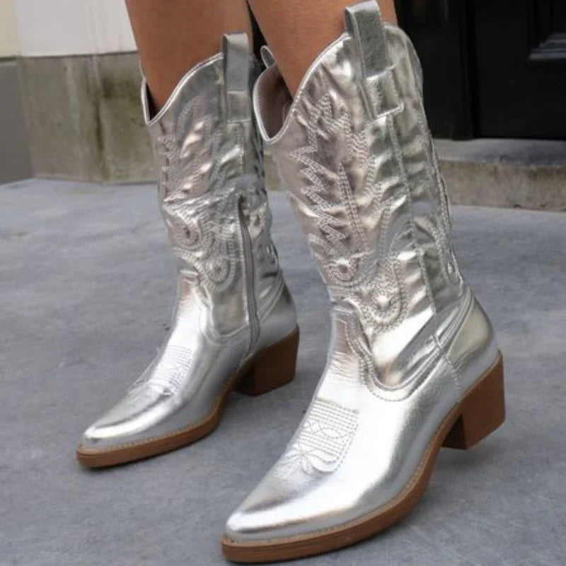 Eliska - Metallic Western Cowboylaarzen voor dames