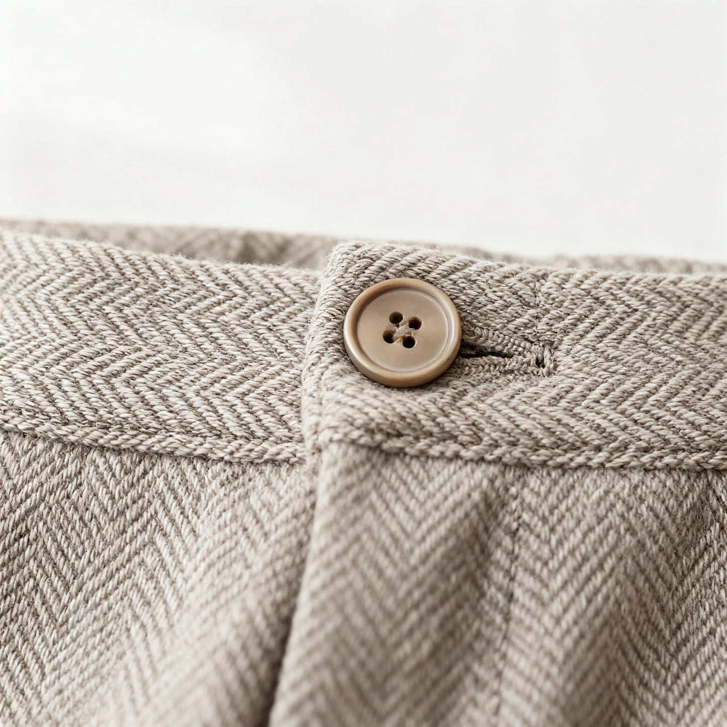 Heren Plooibroek Met Hoge Taille En Rechte Pijp