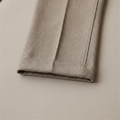 Heren Plooibroek Met Hoge Taille En Rechte Pijp