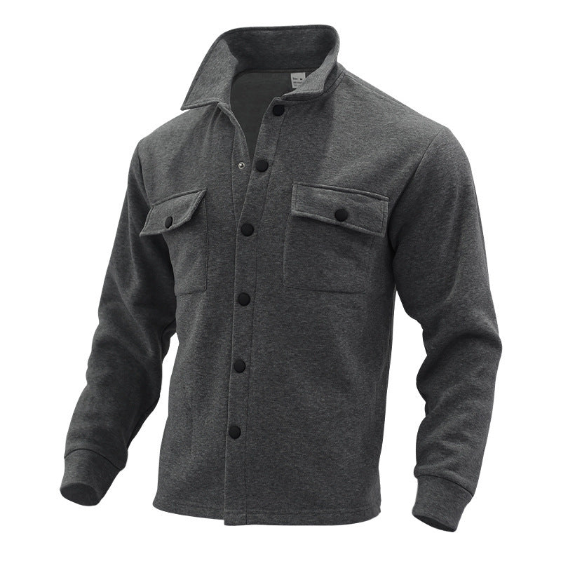 Heren Overshirt Jas met Lange Mouwen en Borstzakken