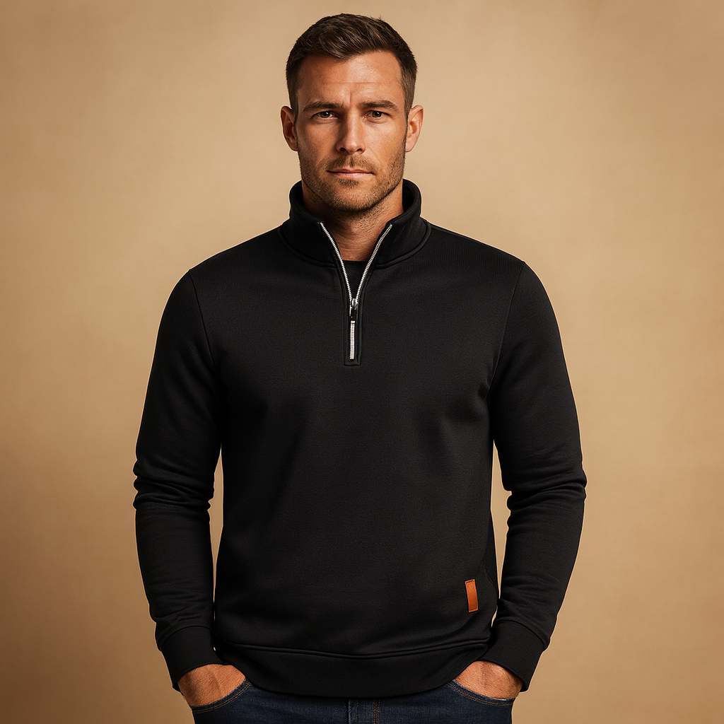 Gebreide Half Zip Trui voor Heren Warme Winter