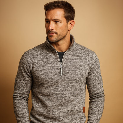 Gebreide Half Zip Trui voor Heren Warme Winter