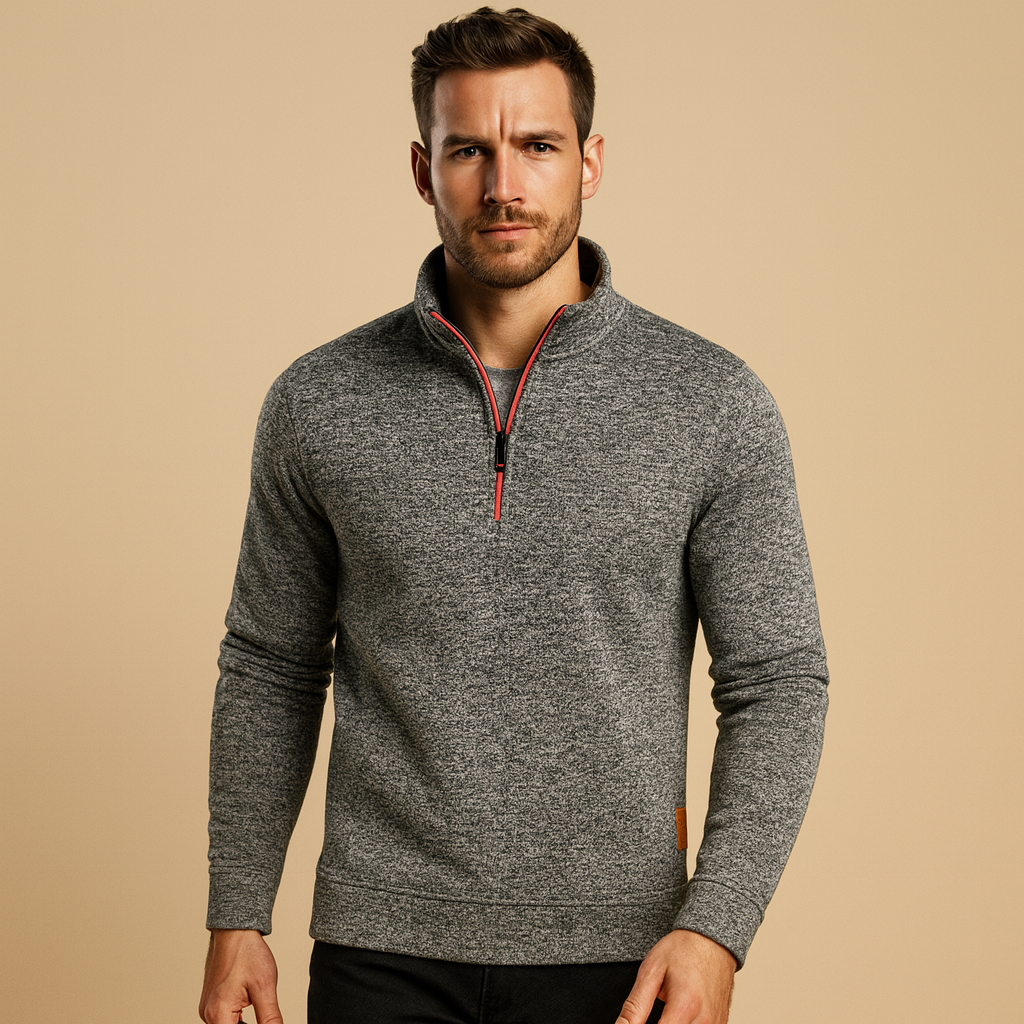 Gebreide Half Zip Trui voor Heren Warme Winter