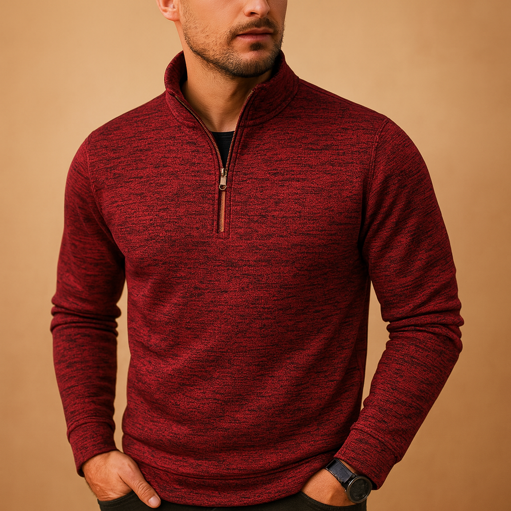 Gebreide Half Zip Trui voor Heren Warme Winter