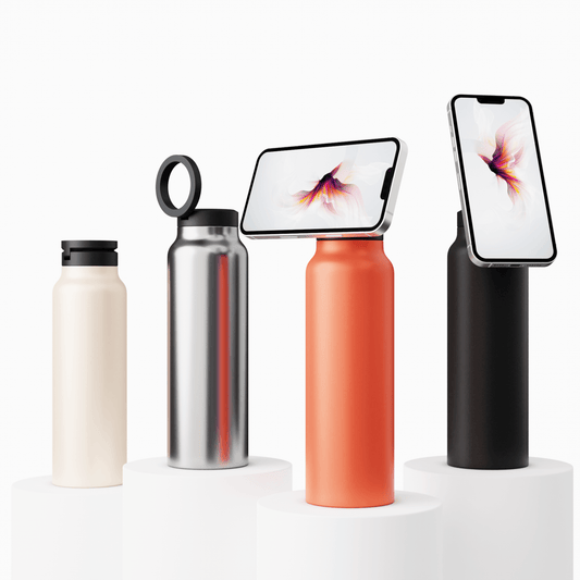 HydroMag - RVS Drinkfles met Magsafe Telefoonhouder