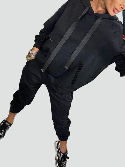 Dames Hoodie Set met Joggingbroek en Comfortabele Pasvorm