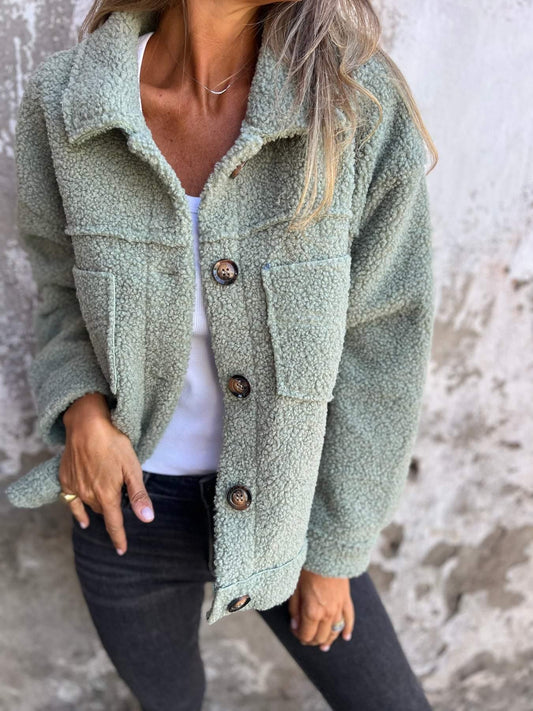 Winterse Oversized Teddy Jas voor Dames