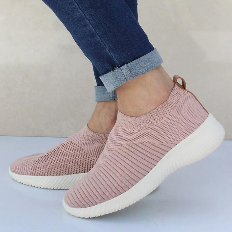 Vrouwen Instap Sneakers Met Strassdetails En Comfortzool