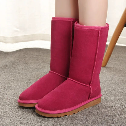 Kniehoge Laarzen voor Dames Warm Gevoerd Platte Zool Winter