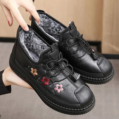 Vrouwen Winter Sneakers Enkelhoog Warme Voering Vetersluiting