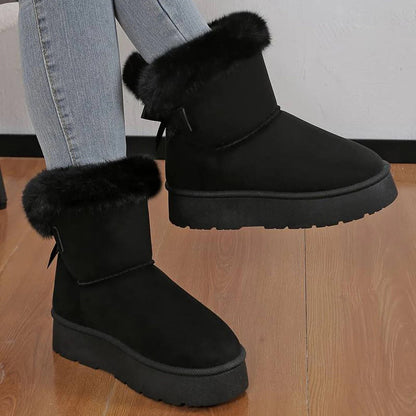 Dames Winter Enkellaarzen Bont Voering Dikke Zool