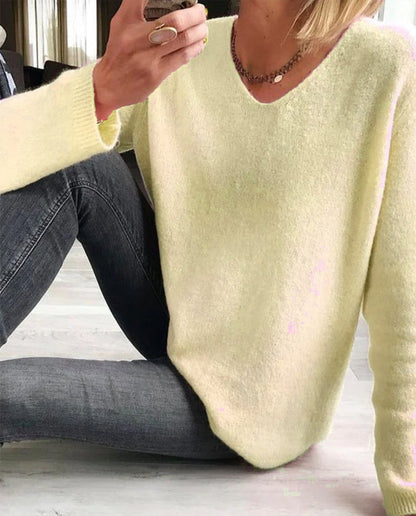 Effen Comfortabele Sweater Vrouwen Longsleeve