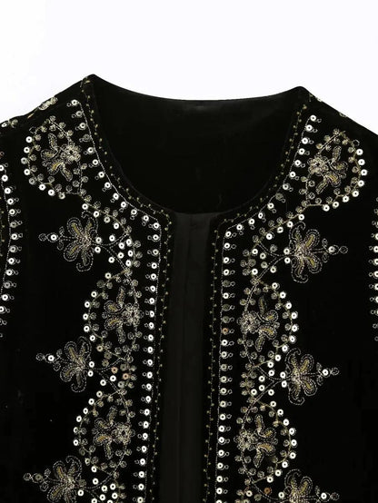 Eloise - Geborduurd Fluwelen Gilet voor Dames