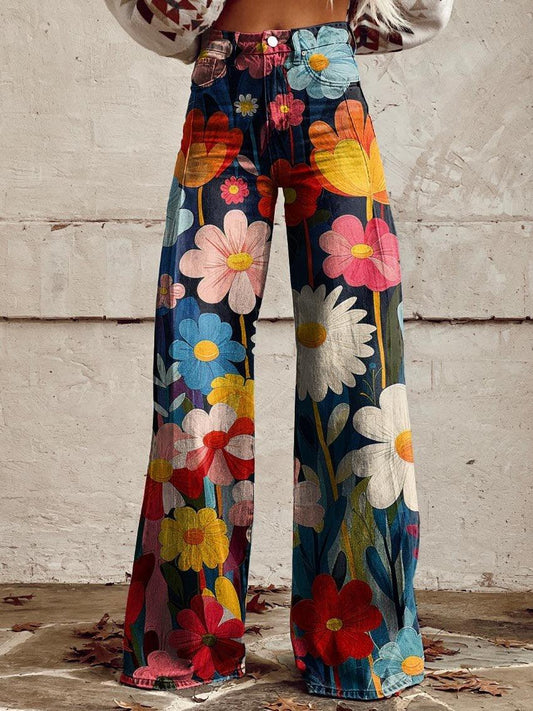 Noëlle – High Waist Bloemetjesbroek voor Dames