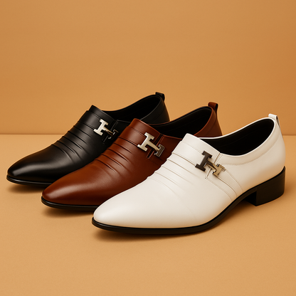 Loafers Heren Formeel Slip-On met Metalen Detail en Antislip Zool
